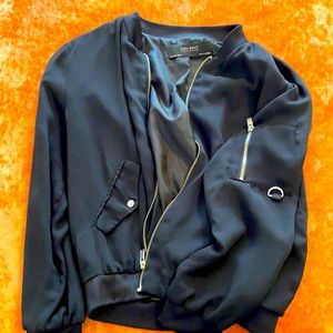 Black Zara Bomber Jacket